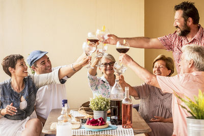 Group of people at restaurant