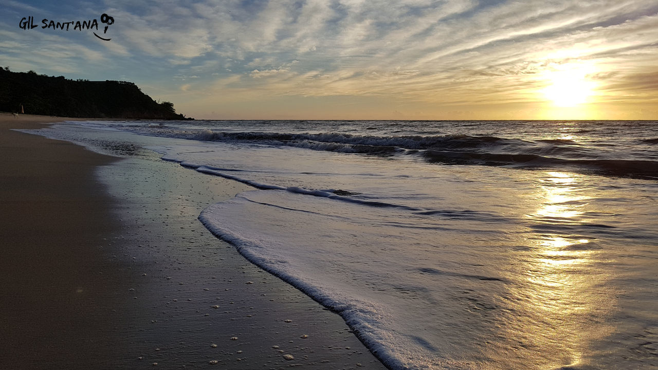 SCENIC VIEW OF SEA DURING SUNSET