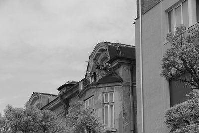 Low angle view of building against sky