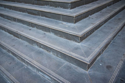 High angle view of staircase in building