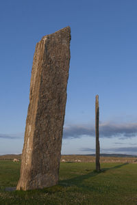 View of landscape against blue sky