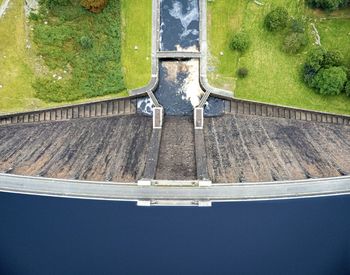 High angle view of glass window