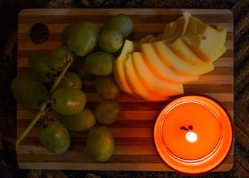 Close-up of apples on table