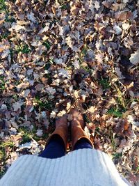 Low section of person standing on ground