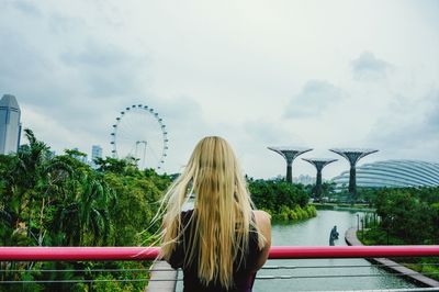 Ferris wheel in amusement park