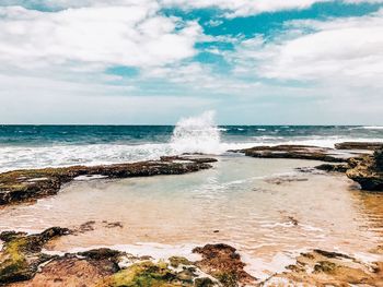 Scenic view of sea against sky