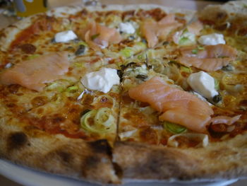 Close-up of served food in plate