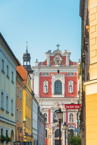 Low angle view of buildings against sky