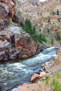 River flowing through rocks