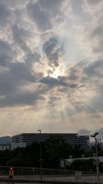 Building against cloudy sky