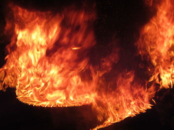 Close-up of bonfire