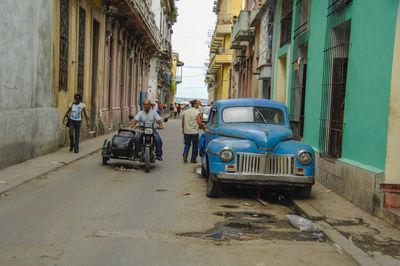 People on street in city