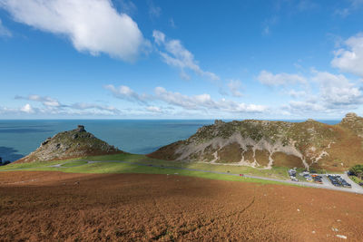 Landscape photo of the valley of the rocks in exmoor national park 