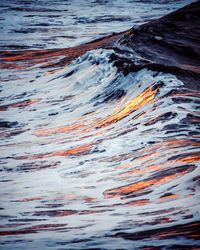 Full frame shot of water flowing in sea