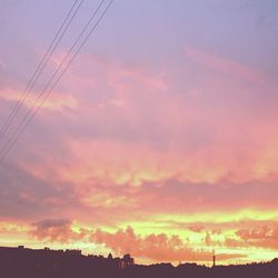 Low angle view of sky at sunset