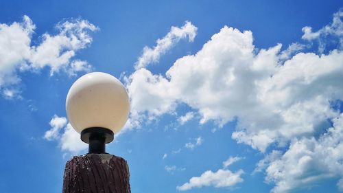 Low angle view of blue sky and clouds