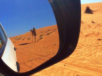 Sand dunes in sky