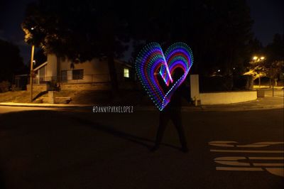 Light trails at night