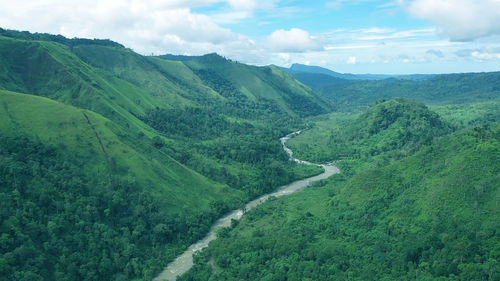 Scenic view of landscape against sky