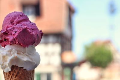 Close-up of ice cream cone