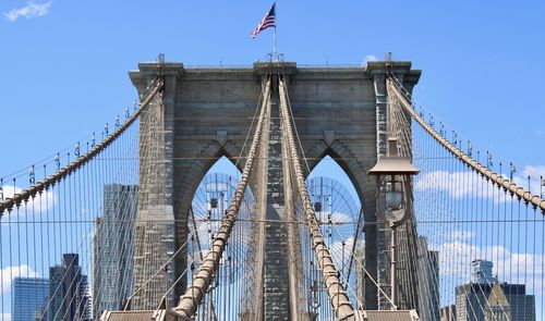 Low angle view of bridge against sky