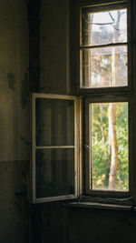 Window of abandoned house