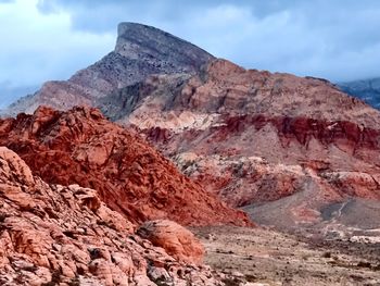 Scenic view of rocky mountains against sky