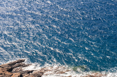 High angle view of sea 