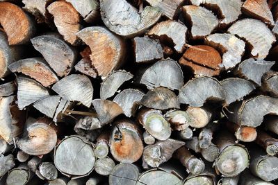 Full frame shot of logs