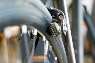 Close-up of bicycle wheel