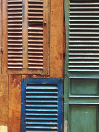 Close-up of closed door of building