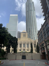 Low angle view of buildings against sky