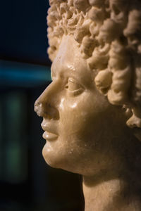 Close-up of statue in museum