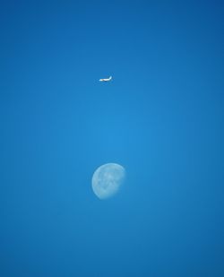 Low angle view of moon in sky