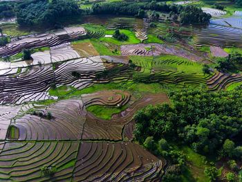 High angle view of landscape