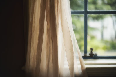 Close-up of window at home