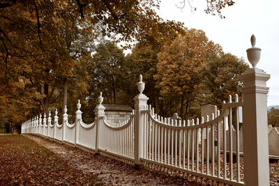 Bennington centre cemetery behind white picket fence in the new england town of bennington, vermont