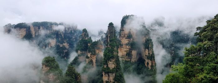 Panoramic view of wulingyuan scenic area. 