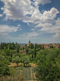 Panoramic view of castle against sky