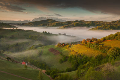 Mountain landscape in the spring season.