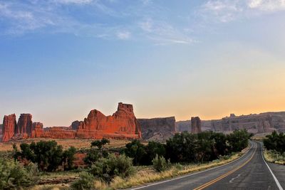 View of road passing through landscape