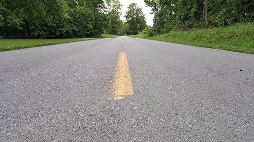 Road passing through country road