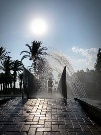 View of swimming pool against sky
