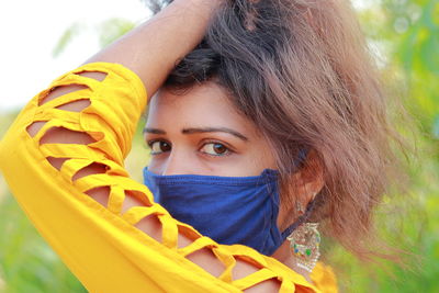 Close-up portrait of woman