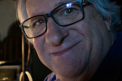 Close-up portrait of smiling man