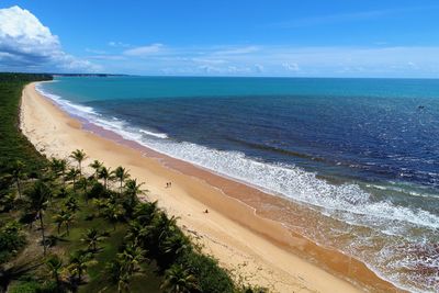 Aerial view of corumbau and caraíva beachs, bahia, brazil