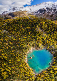 High angle view of a lake