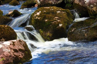 Scenic view of waterfall