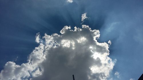 Low angle view of clouds in sky