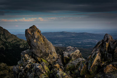 Scenic view of mountain against sky